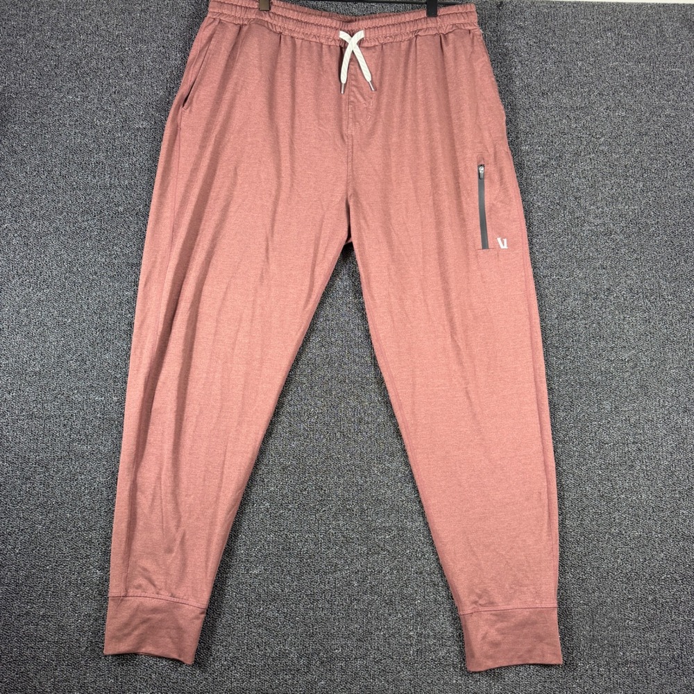 Vuori Ponto Performance Joggers Mens XXL Terracotta Zip Pockets Athletic V416